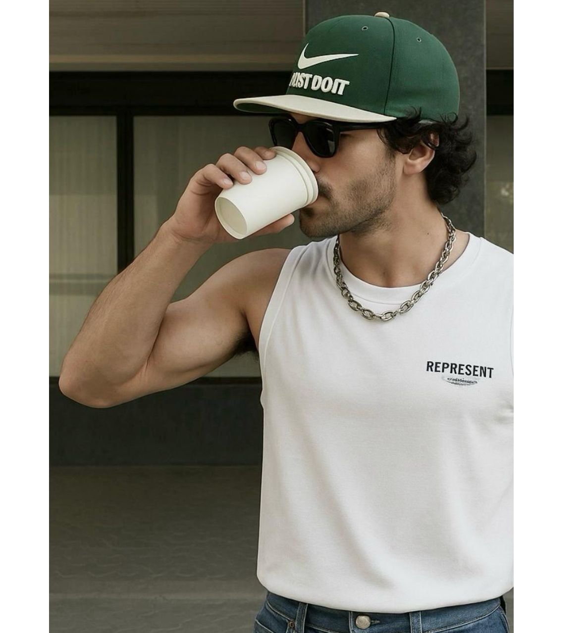 gorra estampada plana