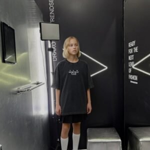 camiseta oversize estampado