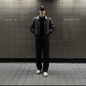 cazadora oversize piel