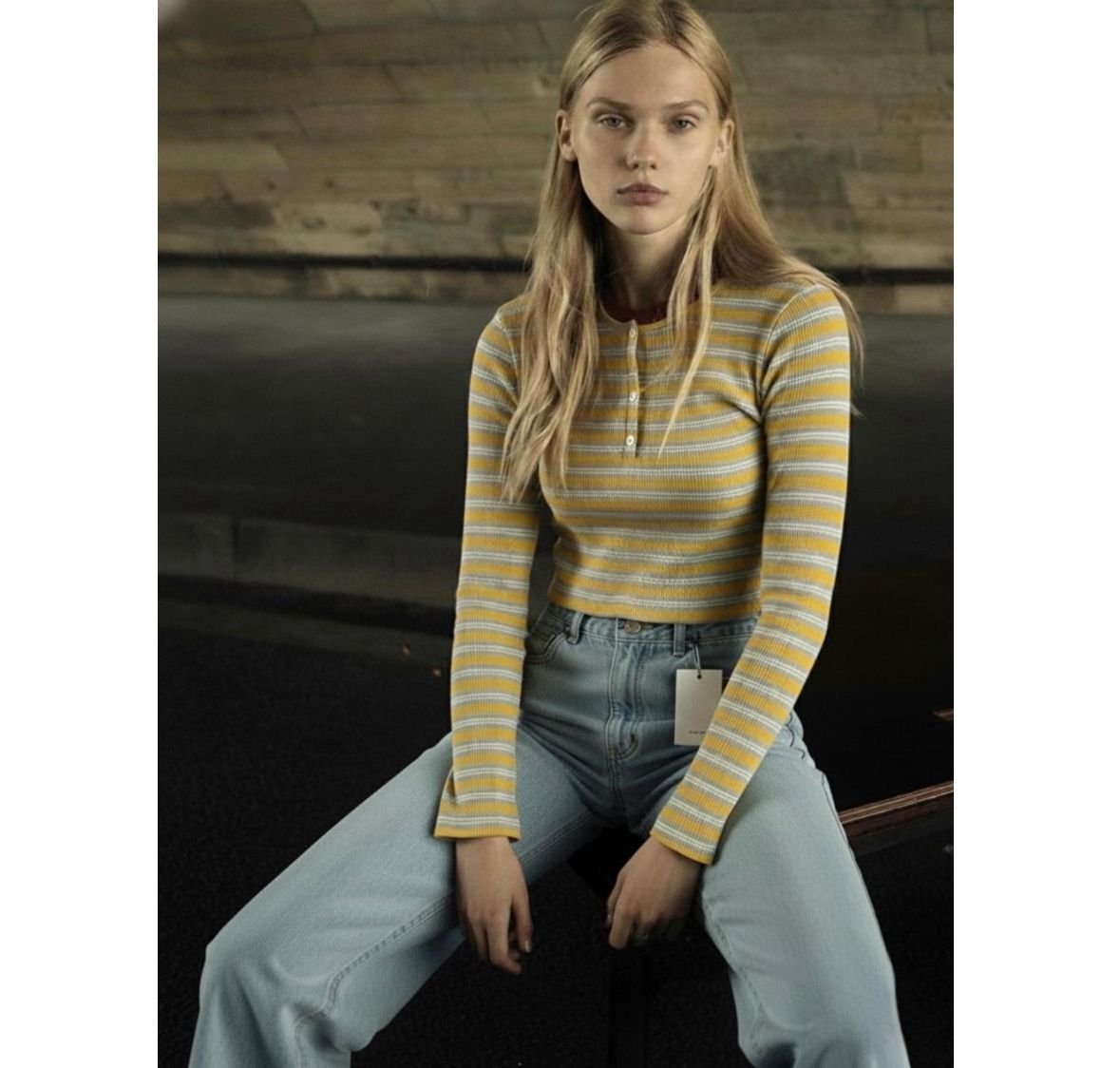 blusa rayas manga larga