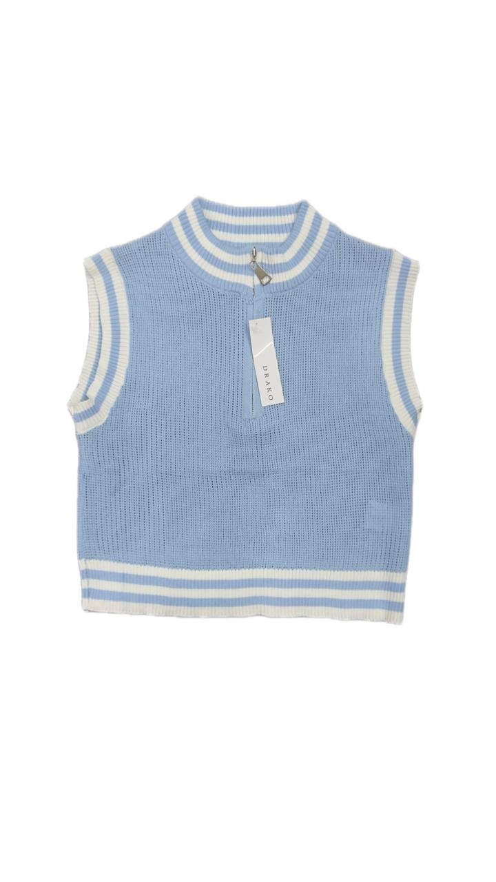blusa hilo cuello alto